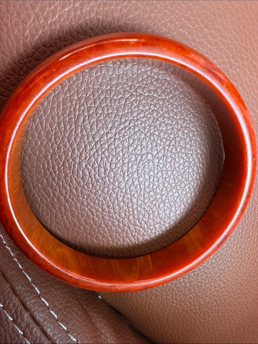 Red Cinnamon Swirl Bakelite Bangle Bracelet